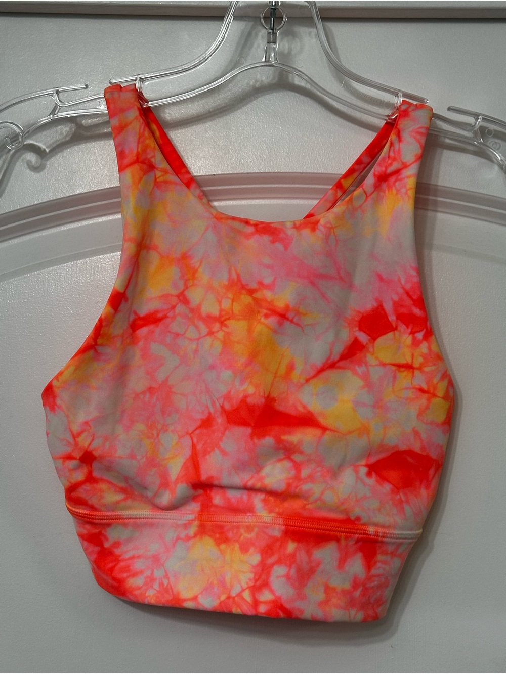 lululemon athletica Neon Tie-Dye Crop Tank in Pink and Orange